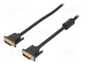 Cable; DVI-D (24+1) plug,both sides; 1m; black; dual link; 31AWG VENTION EAABF