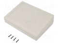 Enclosure: desktop; X: 189mm; Y: 134mm; Z: 54.6mm; ABS; light grey GAINTA G1183G