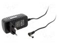 Power supply: switching; mains,plug-in; 12VDC; 0.5A; 6W; 83%; black CELLEVIA POWER CLW-0612-W2E-EB-L