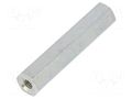 Screwed spacer sleeve; 30mm; Int.thread: M3; hexagonal; steel DREMEC TFF-M3X30/DR125