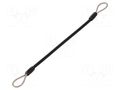 Retaining cable; with 2 loops; Plating: PVC; stainless steel ELESA+GANTER GN111.2-150D-SW