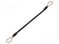 Retaining cable; with 2 loops; Plating: PVC; stainless steel ELESA+GANTER GN111.2-150D-SW