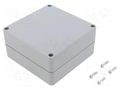 Enclosure: multipurpose; X: 120mm; Y: 120mm; Z: 60mm; ABS; light grey GAINTA A386-IP68
