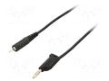 Test lead; 70VDC; 33VAC; 10A; banana plug 2mm,banana plug 4mm SCHÜTZINGER AL2177-1-100-SW