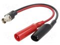 Test lead; BNC socket,crocodile clip x2; Urated: 150V; black-red POMONA POM-2630