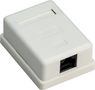 1-port RJ45 Surface Mount Installation Box, CAT 6, UTP, white - unshielded 77632