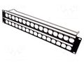 Mounting adapter; patch panel; screw; 19x24mm; rack; Height: 2U CLIFF CP30155