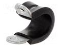 Fixing clamp; ØBundle : 7mm; W: 13mm; steel; Cover material: EPDM PMA I-SGB-07