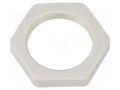 Nut; Thread: metric; polyamide; PMAFIX MN; grey; Pitch: 1.5; 32mm PMA I-GMN-M25