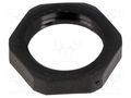 Nut; Thread: PG; polyamide; PMAFIX MN; black; 24mm; Thread: PG11 PMA I-BMN-11