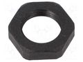 Nut; Thread: PG; polyamide; PMAFIX MN; black; 22mm; Thread: PG9 PMA I-BMN-09