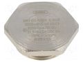 Stopper; M25; 1.5; IP68; brass; Plating: nickel; V-Ms-Ex; with seal HUMMEL HUMMEL-1197250050