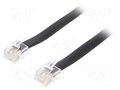 Cable: telephone; RJ12 plug,both sides; 15m; black GOOBAY TEL-RJ12-BK/15