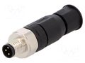 Connector: M8; male; PIN: 3; IP67; straight; for cable; plug; 4÷5.5mm CONEC 42-00009