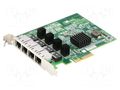 Serial port card; PCI,PCIe x4 Gen.2; RJ45 x4 PoE; -20÷55°C AAEON PERT481A3000