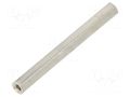 Screwed spacer sleeve; 40mm; Int.thread: M2,5; hexagonal; brass DREMEC TFF-M2.5X40/DR1112