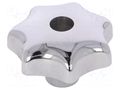 Knob; Ø: 80mm; Int.thread: M16; aluminium; DIN 6336; polished ELESA+GANTER DIN6336AL80-M16DPL