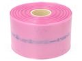Protection bag; ESD; L: 250m; W: 150mm; Thk: 90um; polyetylene; pink EUROSTAT GROUP ERS-200310015