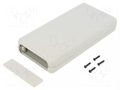 Enclosure: with panel; X: 70mm; Y: 135mm; Z: 24mm; ABS; light grey GAINTA G939GUL