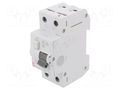 RCBO breaker; Inom: 16A; Ires: 30mA; Poles: 2; 230/400VAC; IP20; KZS ETI POLAM 002173104