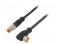 Cable: for sensors/automation; M8; PIN: 3; 2m; plug; 4A; 0800; PUR LUTRONIC 0810080603L1300-2M