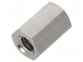 Screwed spacer sleeve; 7.5mm; Int.thread: M3; hexagonal; brass DREMEC TFF-M3X7.5/DR113