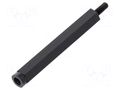 Screwed spacer sleeve; hexagonal; polyamide; M3; M3; L: 50mm; black DREMEC TFM-M3X50/DR285