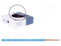 Wire; BiTOne,H05V-K; stranded; Cu; 0.5mm2; PVC; blue; 300V,500V BITNER BITNER-IG2050.06