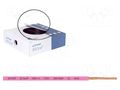 Wire; BiTOne,H05V-K; stranded; Cu; 0.5mm2; PVC; pink; 300V,500V BITNER BITNER-IG2050.43