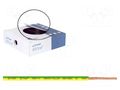 Wire; BiTOne,H05V-K; stranded; Cu; 0.5mm2; PVC; yellow-green; 100m BITNER BITNER-IG2050.13