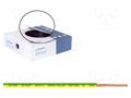 Wire; BiTOne,H07V-K; stranded; Cu; 4mm2; PVC; yellow-green; 100m BITNER BITNER-IG2002.13