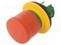 Switch: emergency stop; 30mm; Stabl.pos: 2; red; none; IP66; Ø30mm EATON ELECTRIC M30-PV30