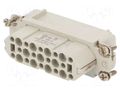 Connector: HDC; contact insert; female; 10A; 250V; PIN: 25; 25+PE AMPHENOL C146-10B0250002