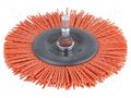 Wheel brush; 100mm; Mounting: 1/4",hexagonal; wire WOLFCRAFT WF1502000