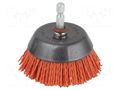 Cup brush; 65mm; Mounting: 1/4",hexagonal; wire WOLFCRAFT WF1506000