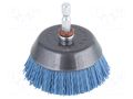 Cup brush; 65mm; hexagonal; 1/4"; wire; Plating: polyamide WOLFCRAFT WF2729000