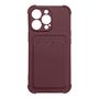 Card Armor Case Pouch Cover for iPhone 11 Pro Max Card Wallet Silicone Air Bag Armor Case Raspberry, Hurtel 5907769335471 5907769335471