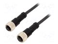 Cable: for sensors/automation; PIN: 8; with metal nut; plug; 30V AMPHENOL LTW M12A08FL12AFLSBA05