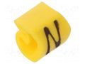 Markers; Marking: N; 1.3÷3mm; PVC; yellow; -30÷80°C; leaded; CLI C WEIDMÜLLER WM-0252111663