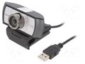 Webcam; black,silver; USB; Full HD 1080p,PnP; 1.6m; clip; 120° LOGILINK UA0377