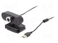 Webcam; black; USB; Full HD 1080p,PnP; 1.45m; clip; 60° LOGILINK UA0371