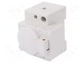 F-type socket (Schuko); 230VAC; 16A; for DIN rail mounting HAGER SN017