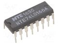 IC: digital; 4bit,decade counter,synchronous; TTL; THT; DIP16 NTE Electronics NTE74LS160A