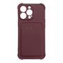 Card Armor Case Pouch Cover For Samsung Galaxy A32 4G Card Wallet Silicone Armor Cover Air Bag Raspberry, Hurtel 5907769335815
