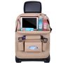 Car organizer for the seat foldable shelf mini car table beige, Hurtel 5907769365669