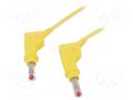 Test lead; 32A; banana plug 4mm,both sides; Urated: 600V; yellow STÄUBLI XZG425/SIL-05024