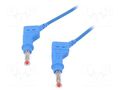 Test lead; 32A; banana plug 4mm,both sides; Urated: 600V; blue STÄUBLI XZG425/SIL-05023