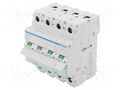 Switch-disconnector; Poles: 4; for DIN rail mounting; 63A; 400VAC HAGER SBN463