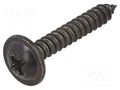 Screw; 100pcs; 25mm; steel; black; Thread: 3,9 ROMIX RX-59208