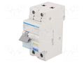 RCBO breaker; Inom: 16A; Ires: 30mA; Max surge current: 250A; IP20 HAGER ADA516D